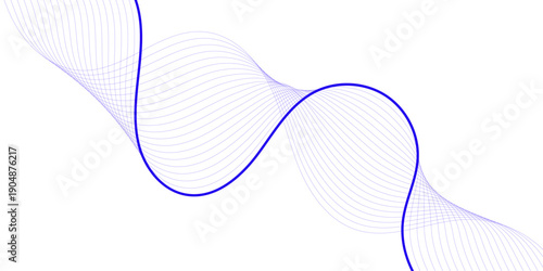 Soft Elegant Abstract Wave Background with Transparent Blue Lines and Graceful Purple and Pink Flowing Waves on White, Modern Minimal Vector Illustration for Web, Banner, and Creative Design.