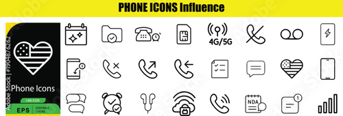 Close up of a black and green promotional graphic for phone lines
