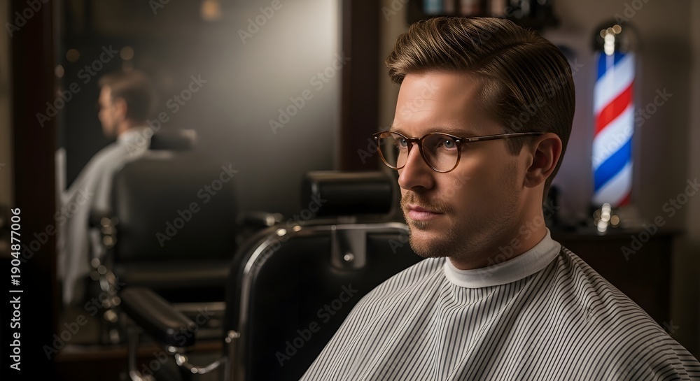Fototapeta premium Women's Hair salon, Men's barber, Health and Beauty, Hair Style, Haircuts, Fashion.