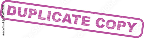 Purple stamp with duplicate copy text