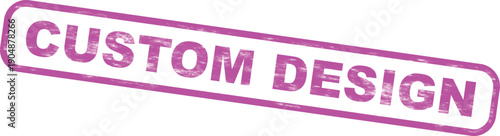 Custom purple stamp rubber stamp grunge distressed