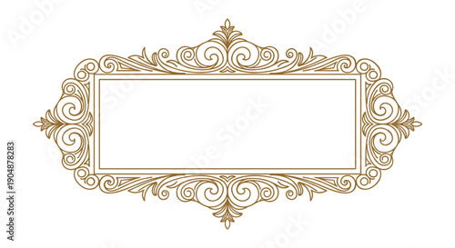 Ornate Gold Frame with Floral Decoration.