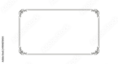 Ornate rectangular frame with decorative corners 2.