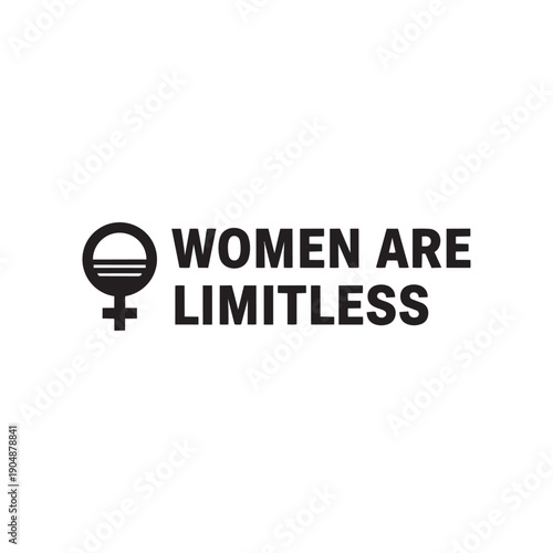 Women Are Limitless International Womens Day Typography
