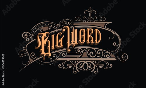 BIG WORD lettering custom style design