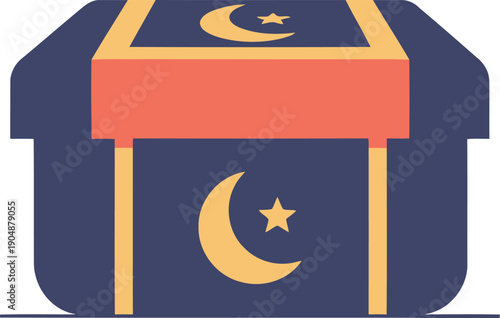 Decorative Box with Moon and Star Design for Seasonal Celebrations and Gift Giving
