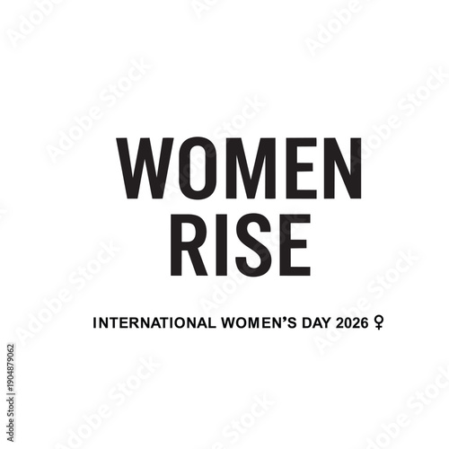 Women Rise Bold Typography Design