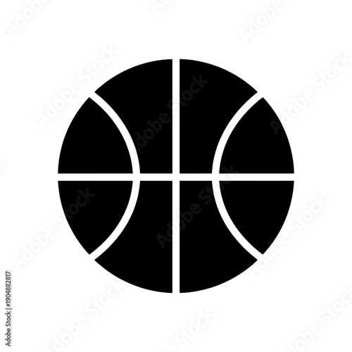 A black basketball with traditional panel lines a striking silhouette high quality