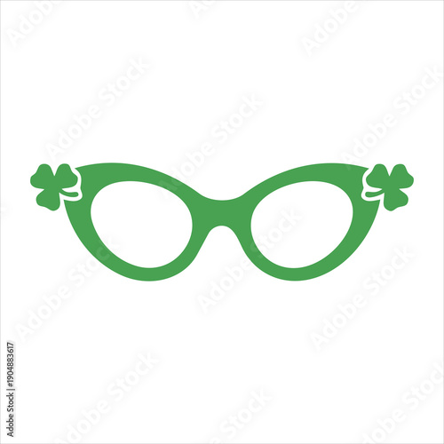 St Patricks Day Shamrock Glasses Cat Eye