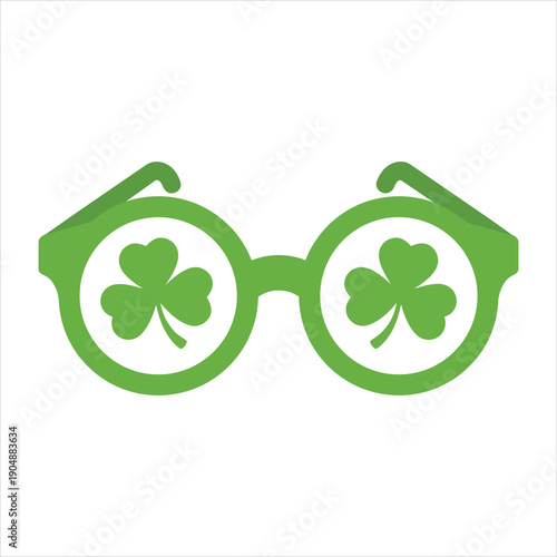 St Patricks Day Shamrock Shaped Glasses