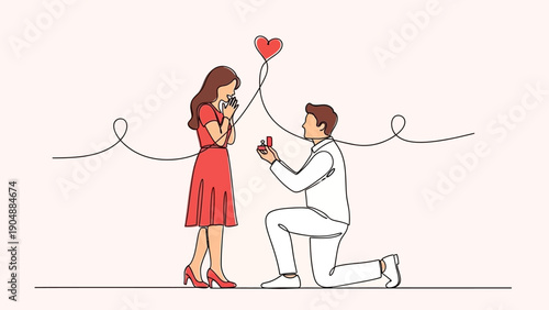 man proposing to woman with heart and ring