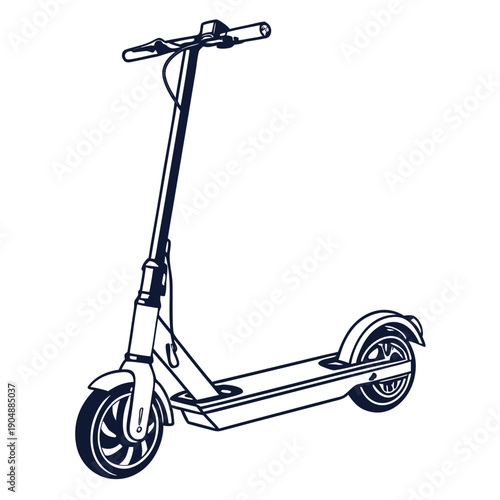 A modern electric scooter with a sleek design and sturdy wheels.