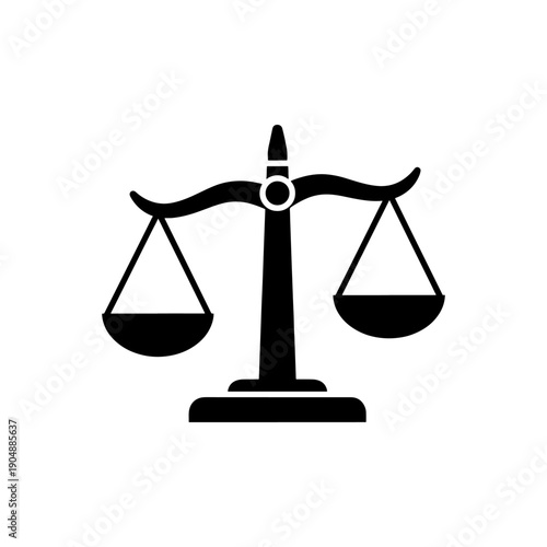 A classic symbol of justice balance and legal fairness a silhouette