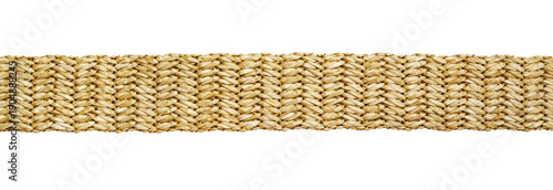 Closeup of woven straw ribb...