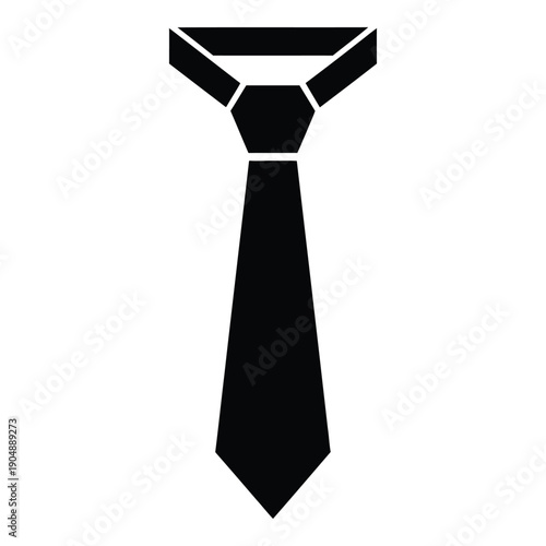 Black and white necktie in minimalist style black tie white background monochrome des