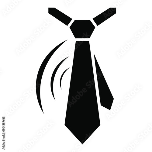 Black bow tie with signal waves on left side bowtie wireless signal symbol desi