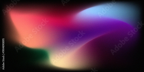 Abstract dark fluid gradient background. Glowing red, purple, and blue mesh texture. Modern colorful aurora borealis concept vector illustration for wallpaper