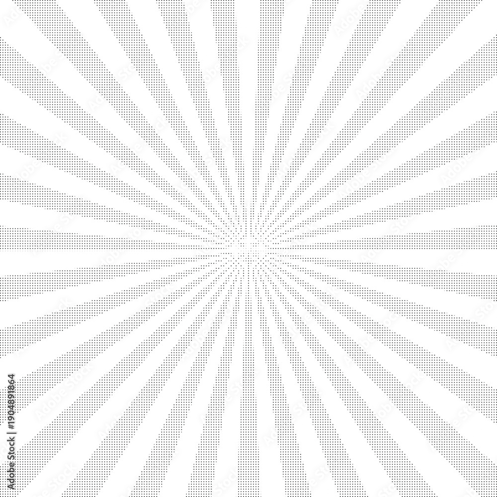 Obraz premium gray halftone burst pattern with rays