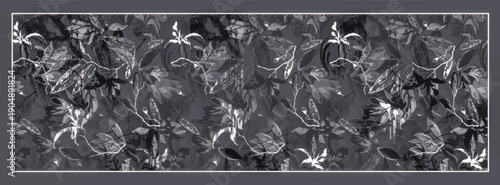 digital floral silk scarf pattern 
