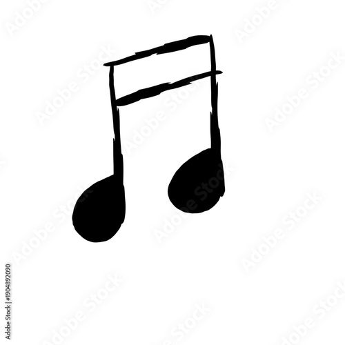 Double black note music illustration 
