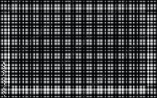 screen with a white grid on a dark background