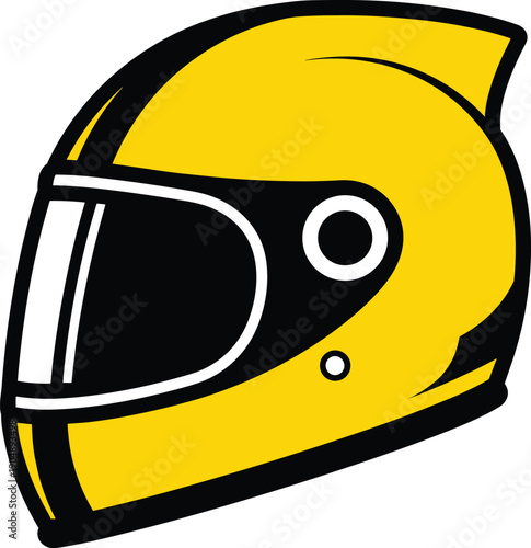 Yellow motorcycle helmet with black and white accents yellow helmet motorcycle safety gear helmet protective gear