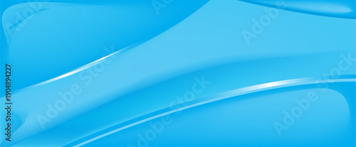 Bright blue wave and gradient style banner or poster or flyer design background.