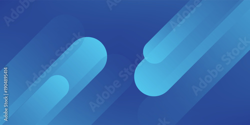 Abstract blue background with diagonal lines. Dynamic shapes composition. Vector illustration