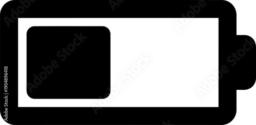 Battery icon with partial charge level indicator