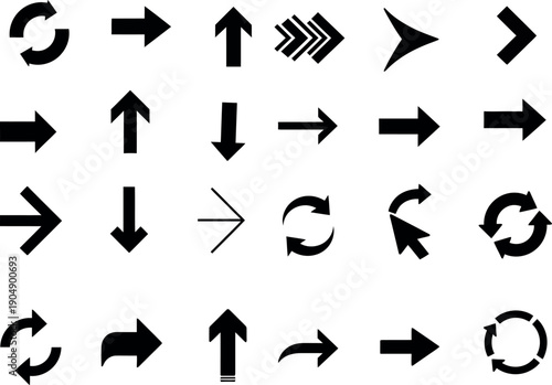 Arrow icons set. Arrow collection. Simple arrow big set. Vector illustration