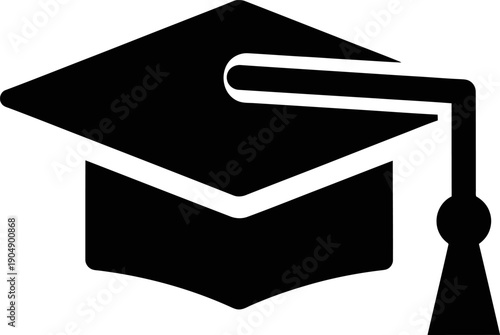 Graduation cap icon for academic achievements and diplomas