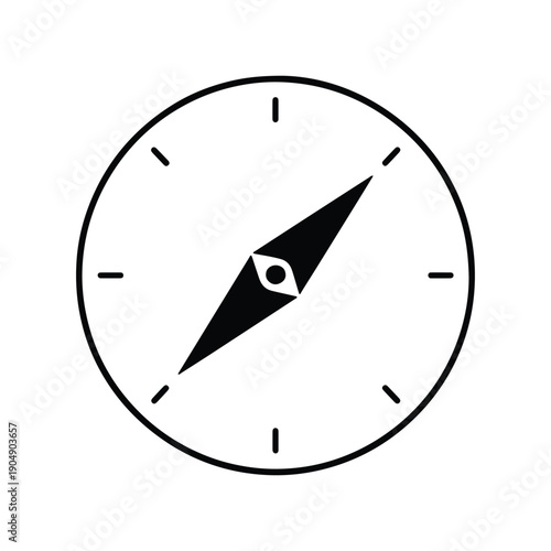 Compass navigation direction icon line vector