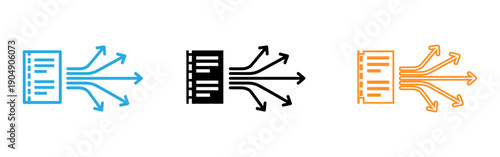 Data flow and network connectivity icons