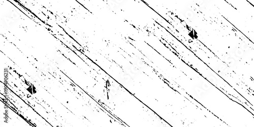 Abstract texture grunge made of diagonal streaks and distressed lines, black ink on a white background. grunge scratch patterns, chaotic linear noise. dirty monochrome pattern of the old worn surface.