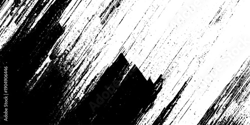 Abstract texture grunge made of diagonal streaks and distressed lines, black ink on a white background. grunge scratch patterns, chaotic linear noise. dirty monochrome pattern of the old worn surface.