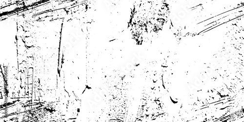 Abstract texture grunge made of diagonal streaks and distressed lines, black ink on a white background. grunge scratch patterns, chaotic linear noise. dirty monochrome pattern of the old worn surface.