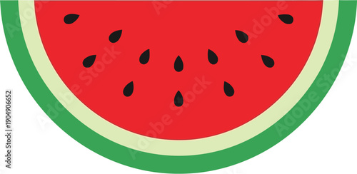 A slice of watermelon on a white background