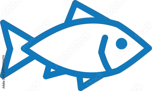 Blue fish icon