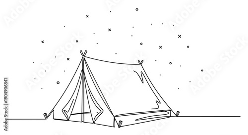 camping tent under stars