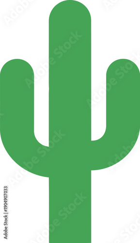A green cactus icon on a white background