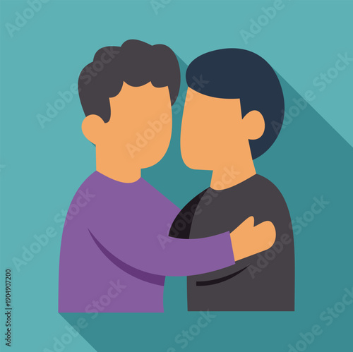 Two people embracing providing emotional support and care in a partnership