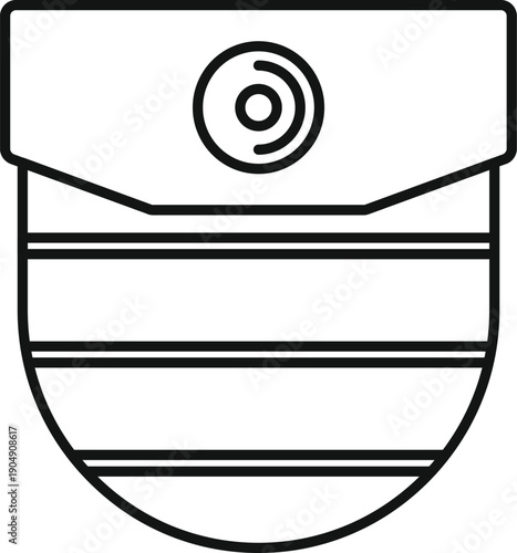 Pouch or pocket icon with flap and button closure, illustrating storage and utility