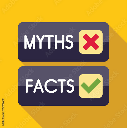 Separating false information from true knowledge with check and cross symbols