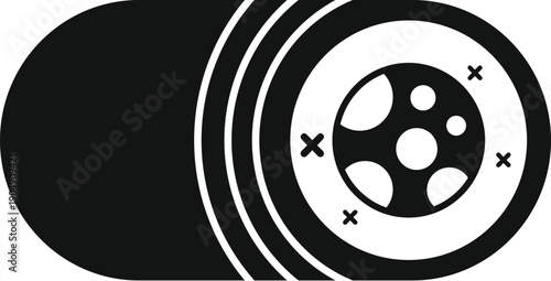 Minimalist sushi maki roll vector icon showing food concept