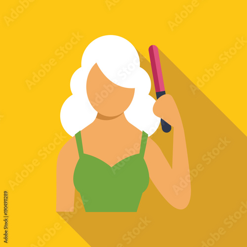 Woman performing a manicure, filing her nails for beauty and self care