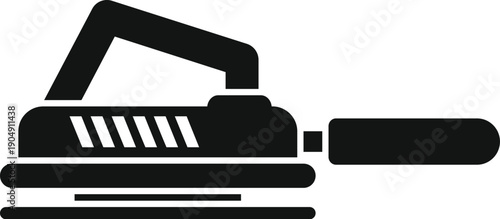 Sander power tool used in carpentry and diy projects, featured as a black and white icon