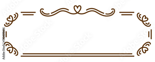 ハートのエレガントなフレーム