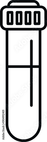 Test tube holding liquid for medical analysis, science research, or chemical experiment