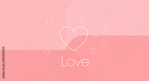 Heartfelt love concept with floating hearts