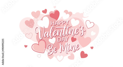 Happy Valentine's Day Be Mine heart design